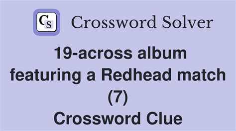 REDHEAD crossword clue